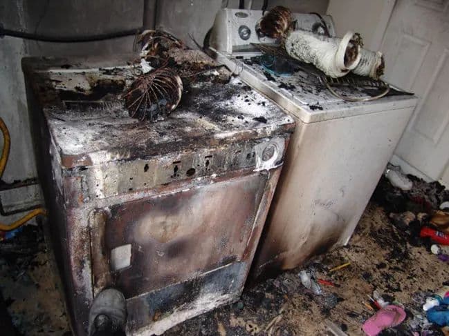Dryer fire danger example 4